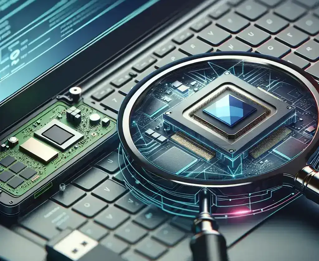 "Portátil de gaming con tecnología DLSS, destacando su pantalla de alta resolución y rendimiento gráfico, symbolizando la importancia de la integración de DLSS portátil para mejorar la experiencia de juego en dispositivos móviles."