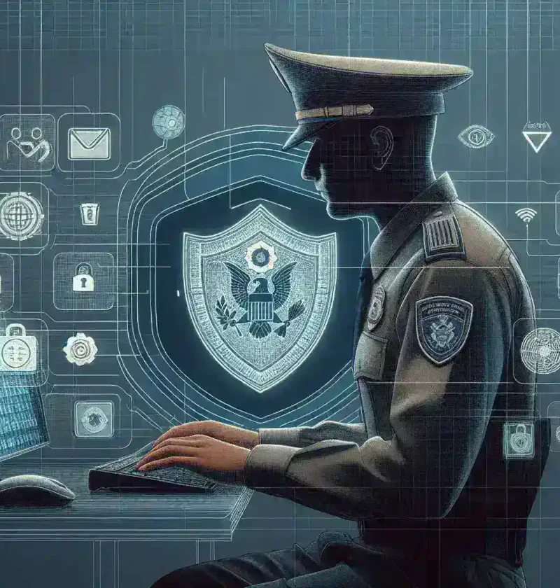 "Imagen de la plataforma digital de la Guardia Civil para denuncias de delitos cibernéticos, mostrando una interfaz amigable y opciones para reportar incidentes, destacando la importancia de la ciberseguridad en España."